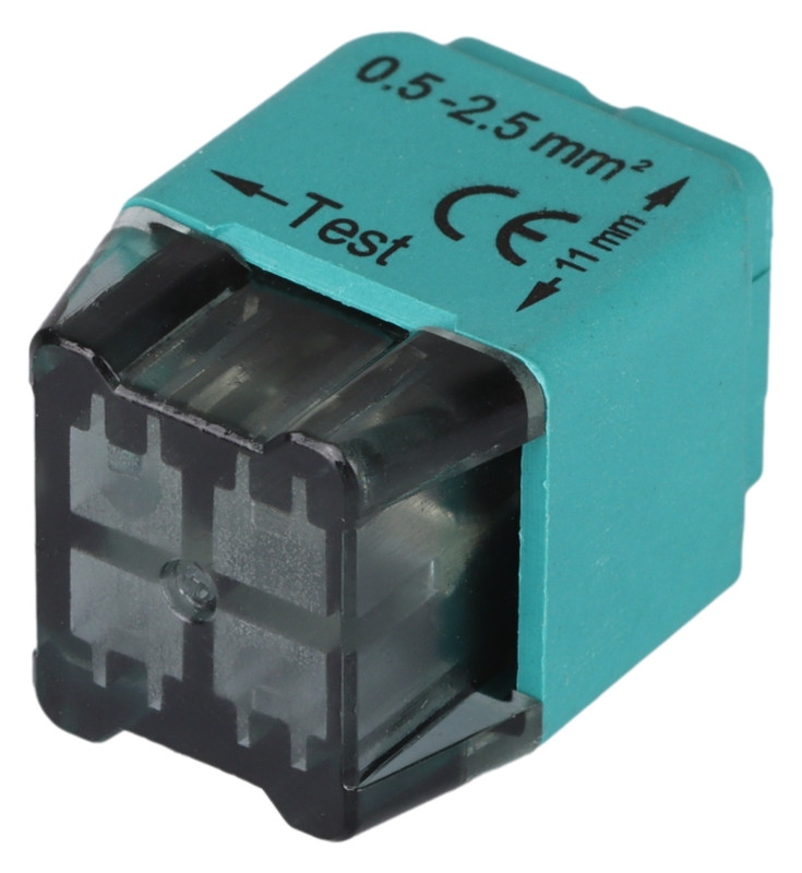 Hitra sponka brez vijakov, zelena 4x0,5-2,5mm2, 450VAC, max. 16A