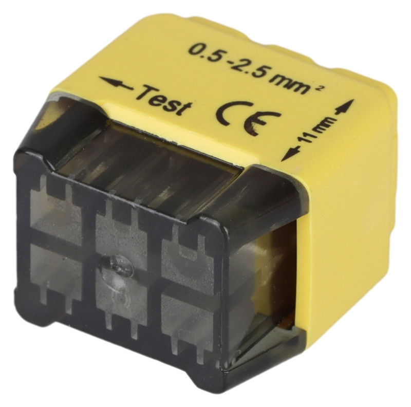 Hitra sponka brez vijakov, rumena 6x0,5-2,5mm2, 450VAC, max. 16A