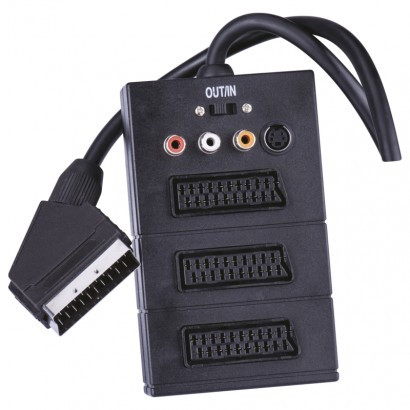 Kabel AV SCART-3SCART+3RCA+SVHS 0,5M