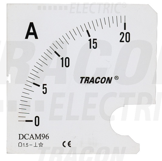 Plošča s skalami za vrstni voltmeter tipa DCVMS-X/75 0 - 100 A