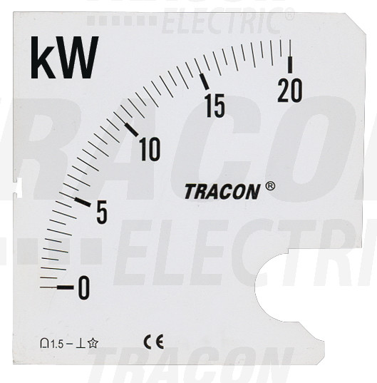 Plošča s skalami za vrstni vatmeter tipa W45S-230/1 0 - 30 kW