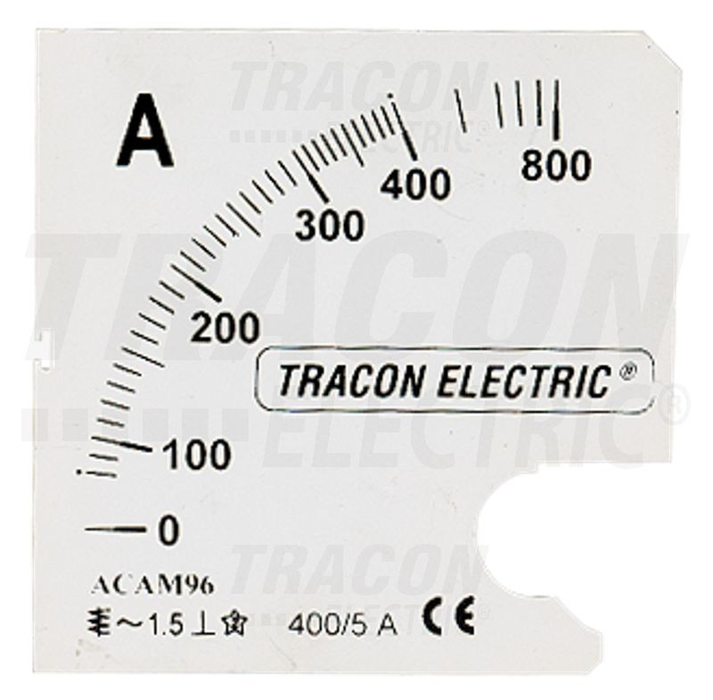 Plošča s skalami za ampermeter tipa DC96-1250/75MV