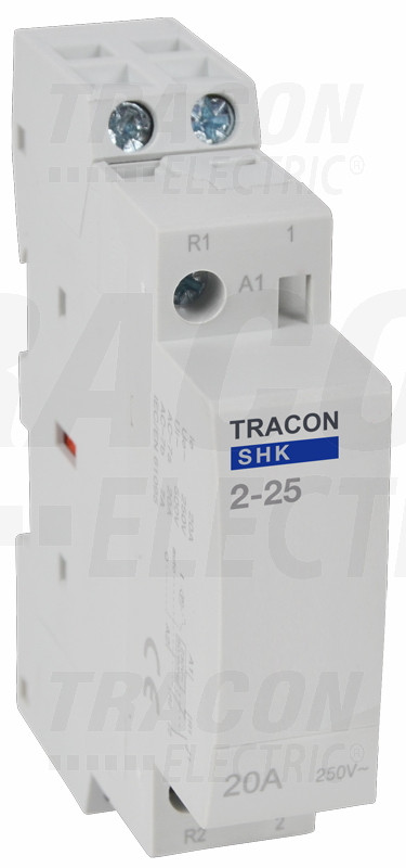 Kontaktor 230V AC, 50Hz, 1P 2×NO AC1/AC7a, 25A