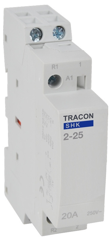 Kontaktor 230V AC, 50Hz, 1P 2×NO AC1/AC7a, 25A
