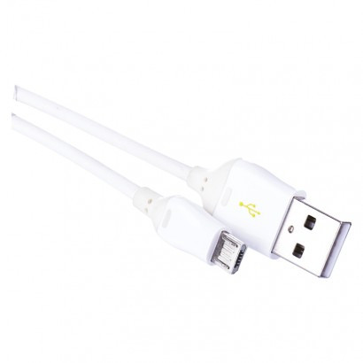 Kabel USB-A / micro USB-B, 2.0, hitro polnjenje Quick Charge, podatki, 1 m, bela