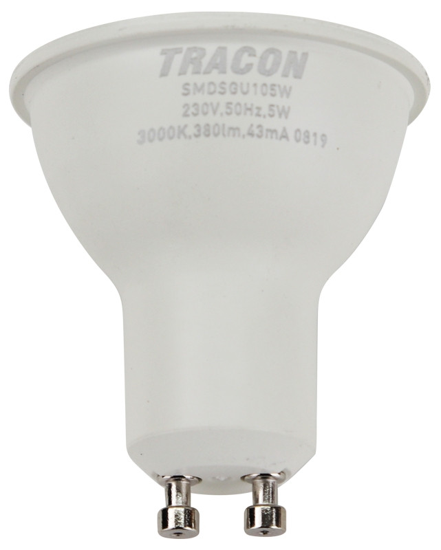 SMD LED spot žarnica s čipom SAMSUNG 230V, 50Hz, GU10, 5W, 380lm, 3000K, 120°, EEI=A+