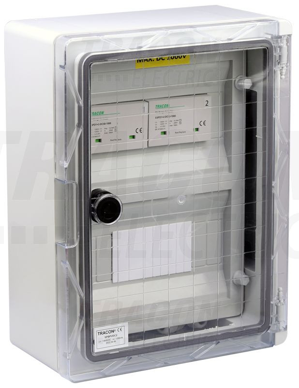 Prenapetostna zaščitna omarica za fotovoltaične sisteme Ucpv: 1200V÷ Iimp:12,5kA÷ In:20kA÷ Imax:50kA÷ Up:4kV