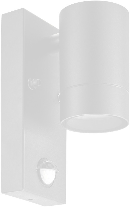 Stensko zunanje spot svetilno telo, senzor gibanja, belo 100-240VAC, 50Hz,1 xGU10, max 35W, 10s-4min,max 8m, 3-2000lx, IP44