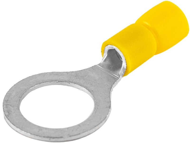 Očesni kabelski čevelj 6mm2, d1=3,4 mm, d2=13 mm, rumen