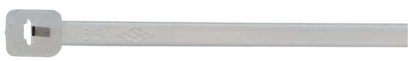 Kabelska vezica s kovinskim jezičkom, bela 223x7,6 mm, PA 6,6 