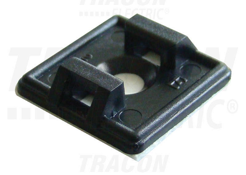 Vijačna pritrdilna ploščica za spenjanje kablov, 19×19mm, črna