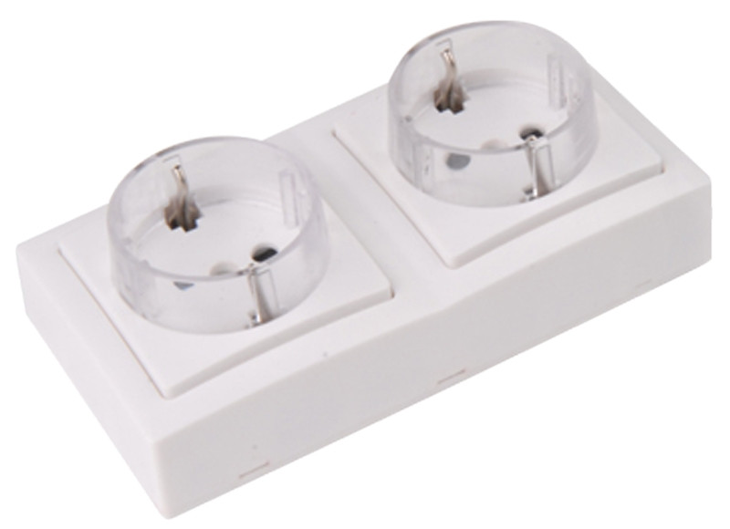 Nadometna vtičnica 2×16A/250VAC, IP20 (SCHUKO)