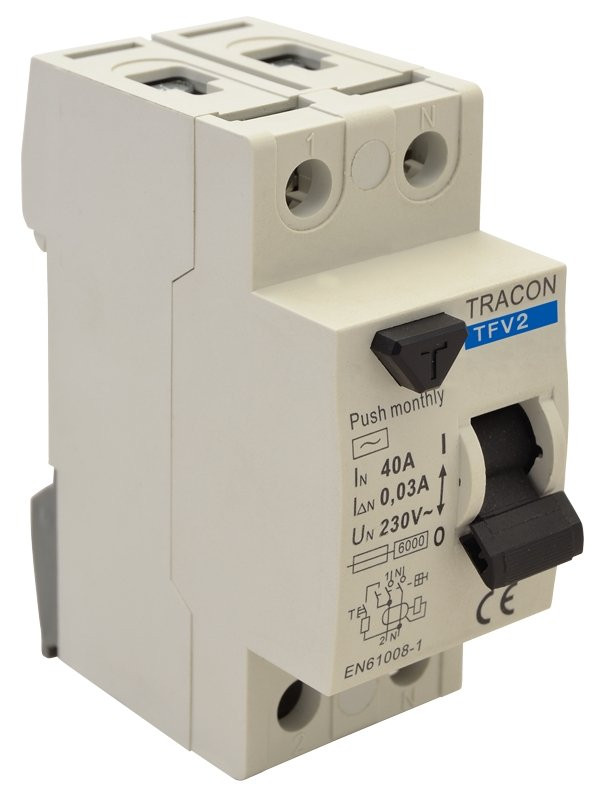Omrežno zaščitno stikalo - FID 40 A, 300 mA, 2P, 6 kA, AC
