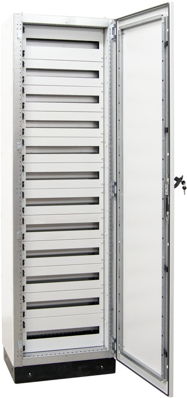 Kovin.modular.razdelil.omara-kovin.vrata+"DIN-Rail" moduli W×L×H=600×2100×400 / 288M (12×24) , IP54