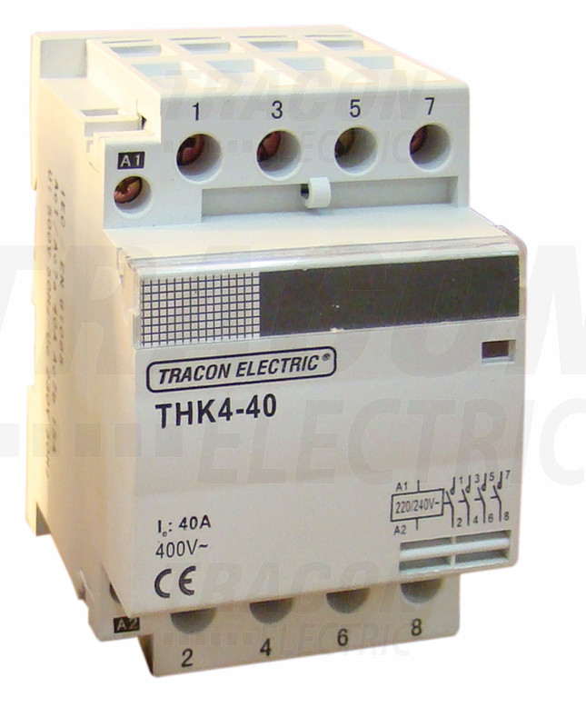 Inštalacijski kontaktor 230 / 400V, 50Hz, 4P, 2 × NE + 2 × NC, 63 / 25A, 13 / 3.8kW, 24V AC