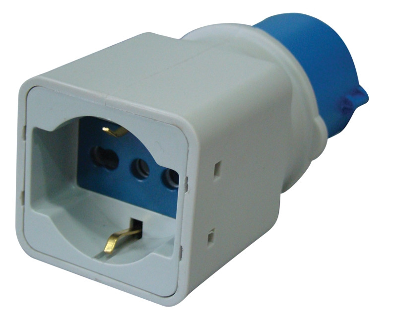 Priključni adapter, CEE/Schuko 16A, 250V, 2P+E