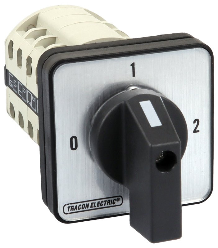 Grebenasto stikalo, 2x4P, 125 A, 400 V, (0-1-2), 90°