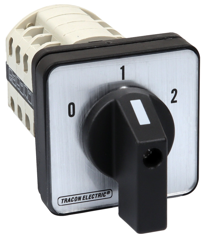 Grebenasto stikalo, 2x4P, 20 A, 400 V, (0-1-2), 60°