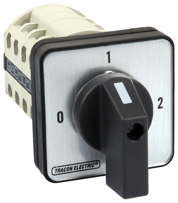 Grebenasto stikalo, 2x4P, 20 A, 400 V, (0-1-2), 90°