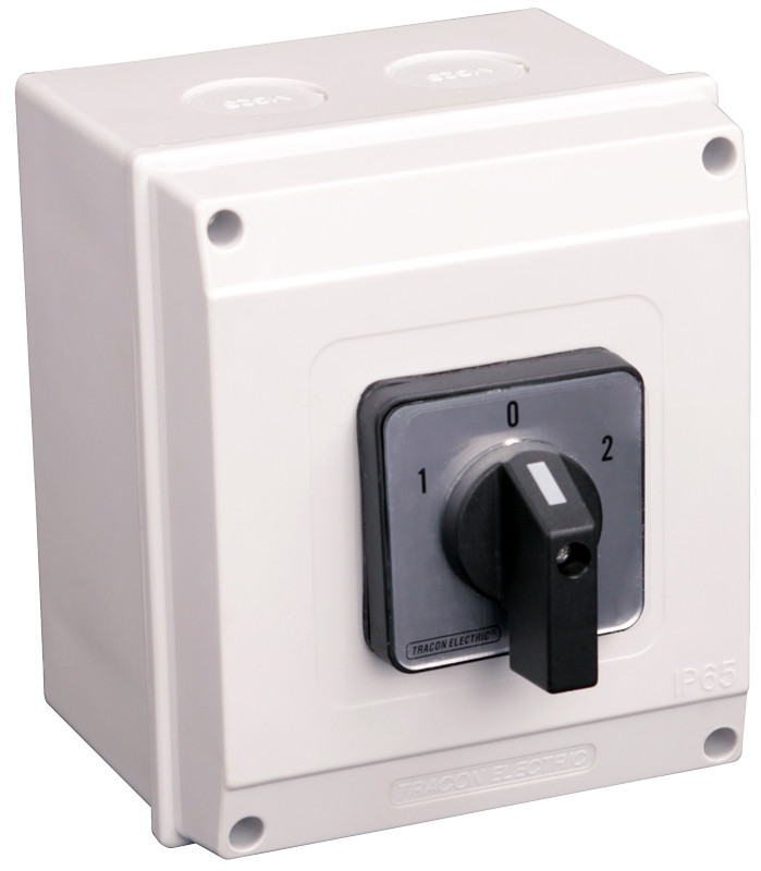 Direktno motorsko stikalo z ohišjem in direktnim smernim preklopnikom 1-0-2 400V, 25A, 3kW, 48×48mm, IP65