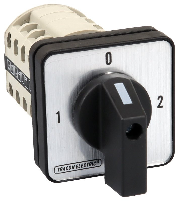 Grebenasto stikalo, 2x4P, 25 A, 400 V, (1-0-2), 90°