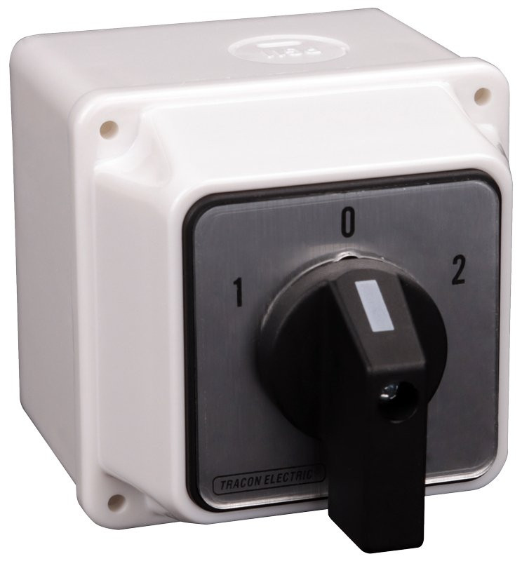 Grebenasto stikalo z ohišjem 2x3P, 32A 400V, (1-0-2), 60°, IP44