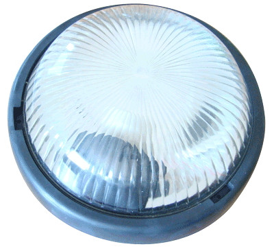 Ladijska svetilka, brez mreže, okrogla, steklo, 230V, E27, max. 100W, IP44, črna