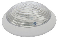 Okrogla zidna svetilka z zaščito, EWG, 2D, IP44, G10q, 21W, bela