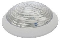 Okrogla zidna svetilka z zaščito, EWG, 2D, IP44, G10q, 28W, bela