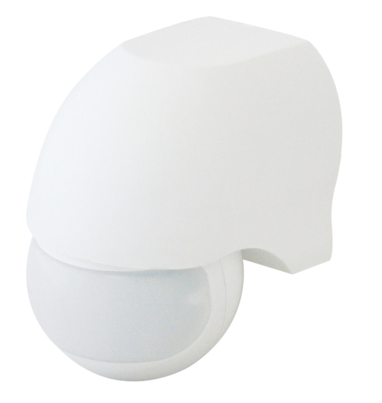 Senzor gibanja, infra, bel 230 VAC, 180°, 300 W, max. 12 m, 10 s-7 min, 3-2000lux, IP44