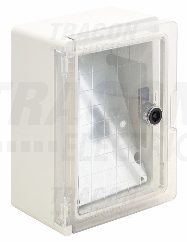 Plastična razdelilna omara, prozorna vrata L×W×H=280×210×130mm, IP65, IK08, 1000V AC/DC, RAL7035
