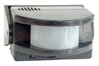 PIR mini alarmna naprava 9V DC, 60°, >80 dB, IP 42, bela