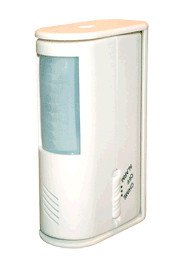 PIR mini alarmna naprava 9V DC, 140°, >80 dB, IP 42, bela