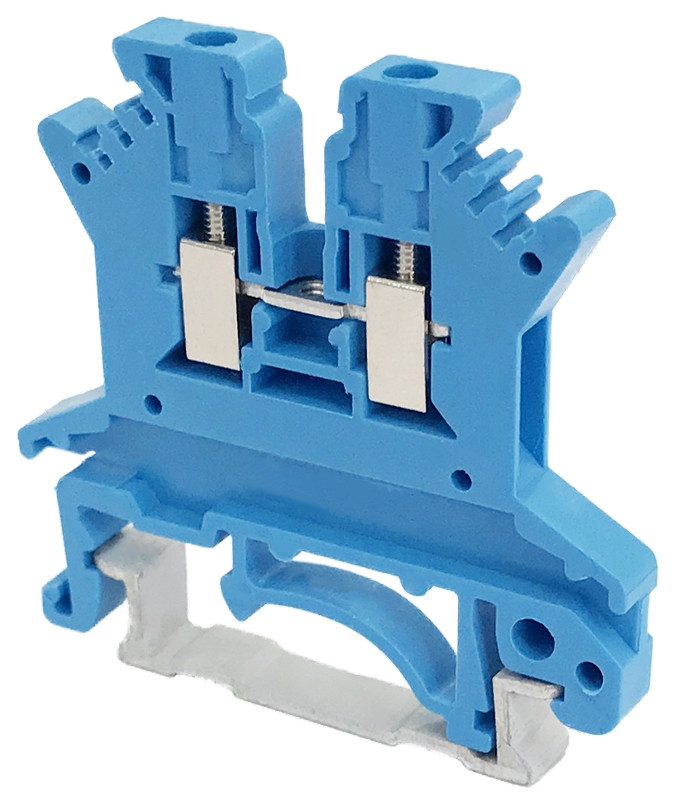 Industrijska vrstna sponka - ničelni vodnik, vijačna, modra 500V 17.5A 0.14-1.5 mm2