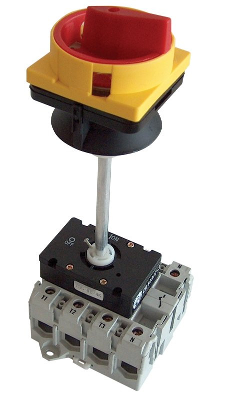 Varnostno ločilno stikalo z vratno ročico in ključavnico 400V, 32A, 3P, 7,5kW, 64×64mm