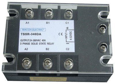 Robustni rele 3F, DC-AC3x25A, 4-32VDC/24-380VAC