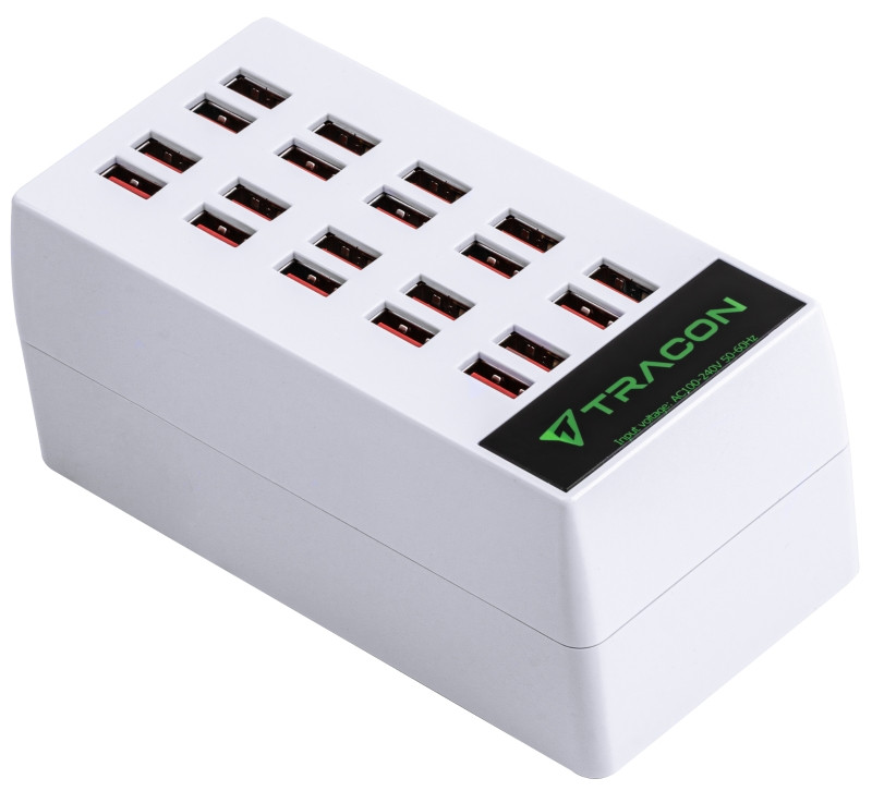 USB polnilna postaja 20 USB-A, 200W