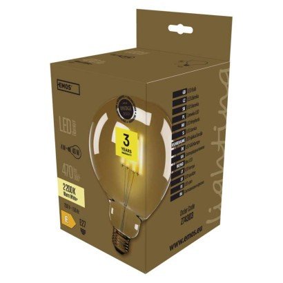 LED žarnica vintage G125 4 W E27 WW+