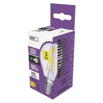 LED žarnica filament mini globe 6W E14 NW