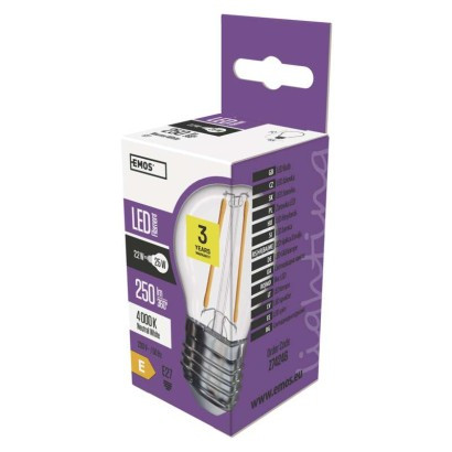 LED žarnica filament mini globe 2,2W E27 NW