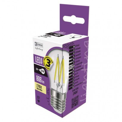 LED žarnica filament mini globe 6W E27 WW