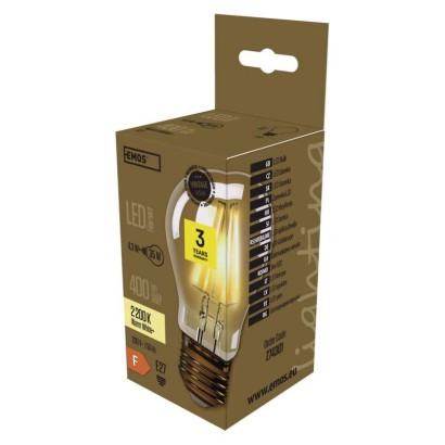 LED žarnica vintage A60 4,3W E27 WW+