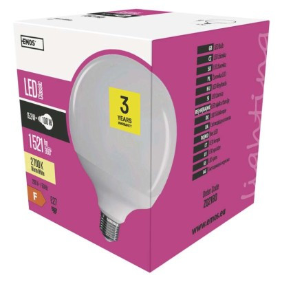 LED žarnica classic globe 15,3W E27 WW