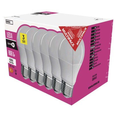 LED žarnica classic A60 8,5W E27 NW 6 kos