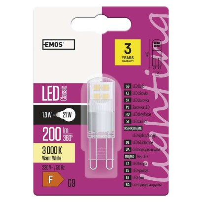 LED žarnica classic JC 1,9W G9 WW