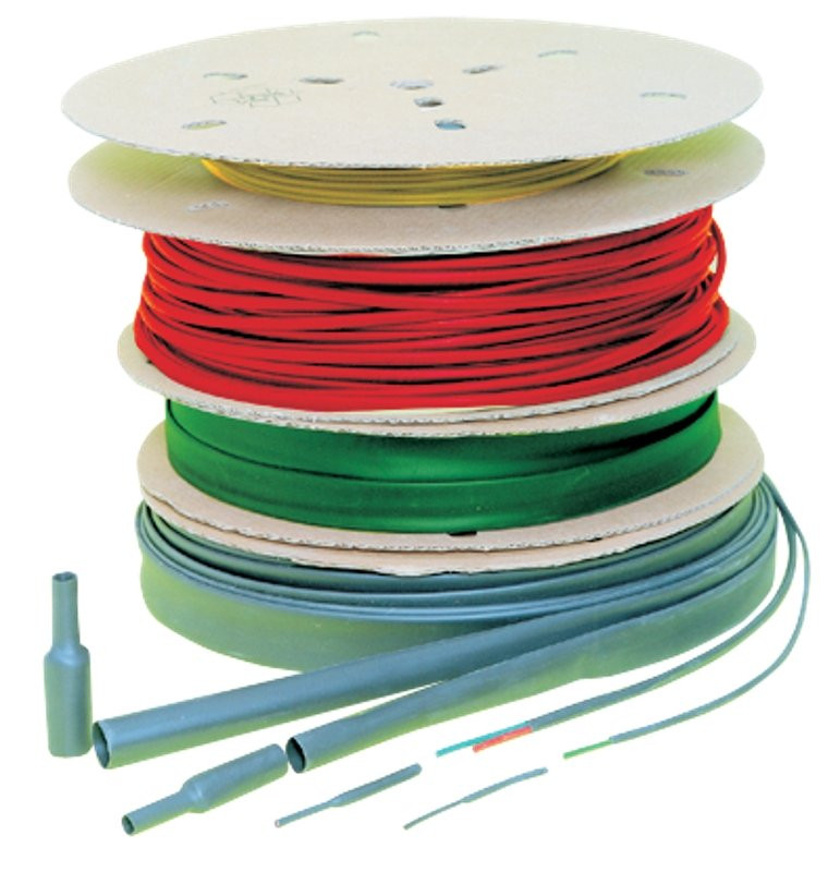Termoskrčljiva cevka, rdeča 2,4/1,2 mm, na kolutu