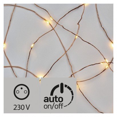 40 LED razsvetljava - NANO, bronasta, 4 m, topla bela