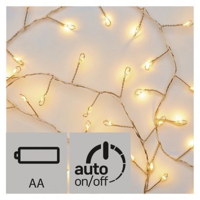 100 LED razsvetljava - NANO, grozd, 2,4m, vintage, timer