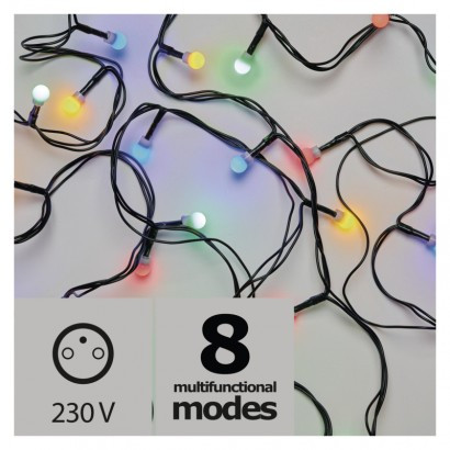 80 LED razsvetljava - češnje, 8 m, IP44, multicolor, prog.