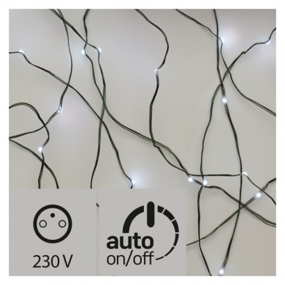 40 LED razsvetljava - NANO, zelena, 4 m, IP44, hladna bela